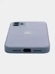 Светло-синий чехол для iPhone 11, силиконовый, со стеклянной панелью
