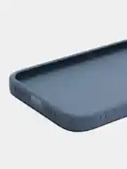 Светло-синий чехол для iPhone 11, силиконовый, со стеклянной панелью