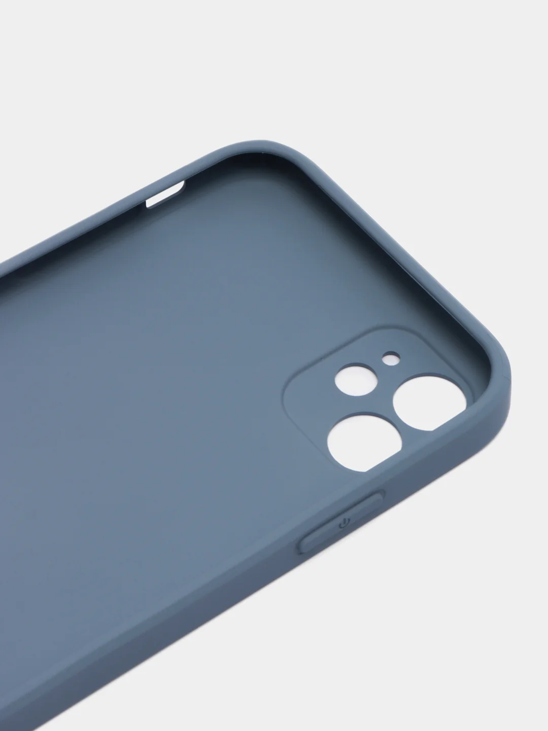Светло-синий чехол для iPhone 11, силиконовый, со стеклянной панелью