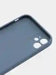 Светло-синий чехол для iPhone 11, силиконовый, со стеклянной панелью