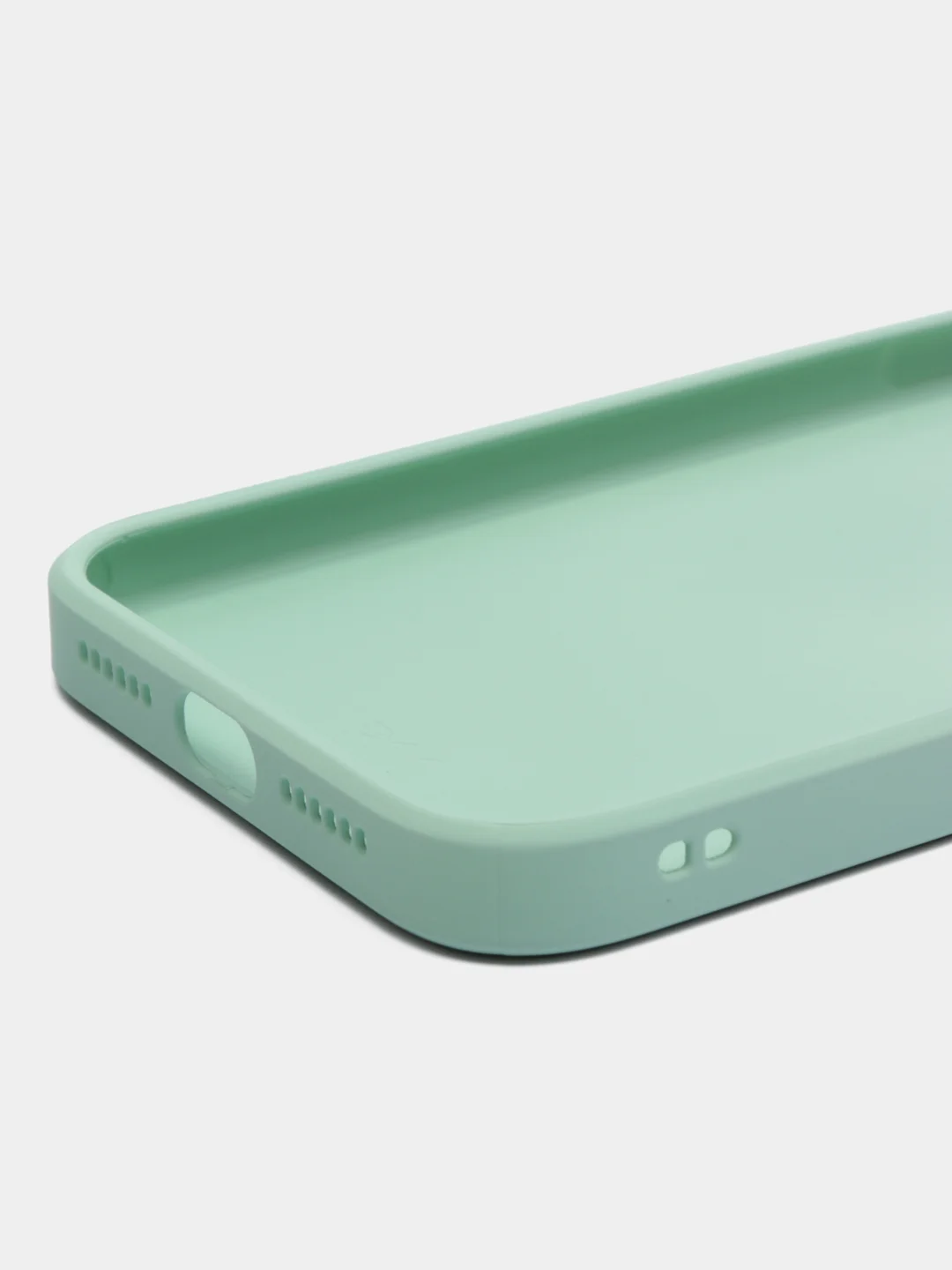 Мятный чехол для iPhone 11, силиконовый, со стеклянной панелью
