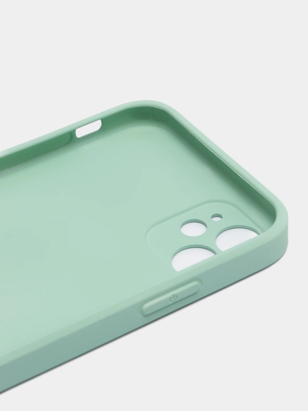 Мятный чехол для iPhone 11, силиконовый, со стеклянной панелью