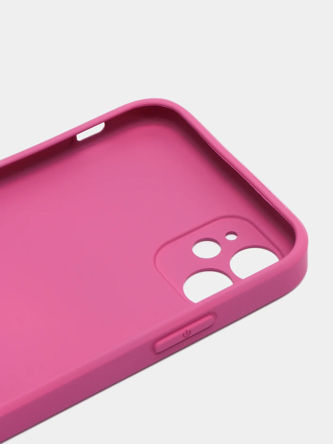 Тёмно-розовый чехол для iPhone 11, силиконовый, со стеклянной панелью