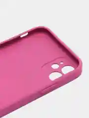 Тёмно-розовый чехол для iPhone 11, силиконовый, со стеклянной панелью