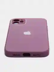 Пурпурный чехол для iPhone 11, силиконовый, со стеклянной панелью
