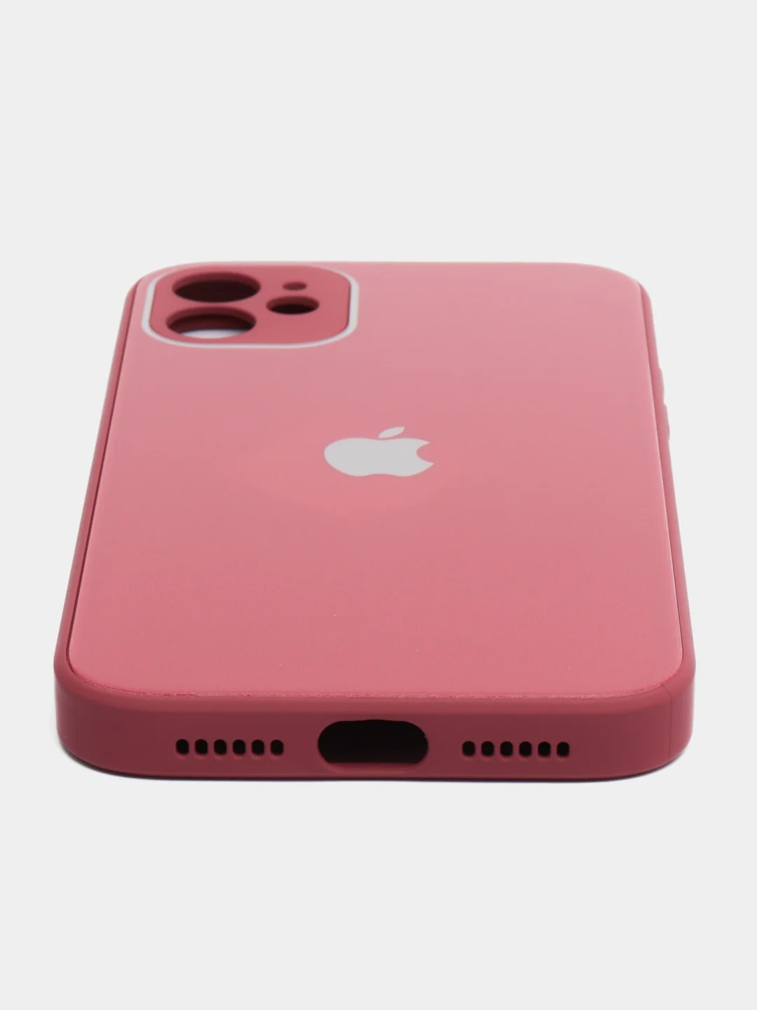 Аметистовый чехол для iPhone 11, силиконовый, со стеклянной панелью