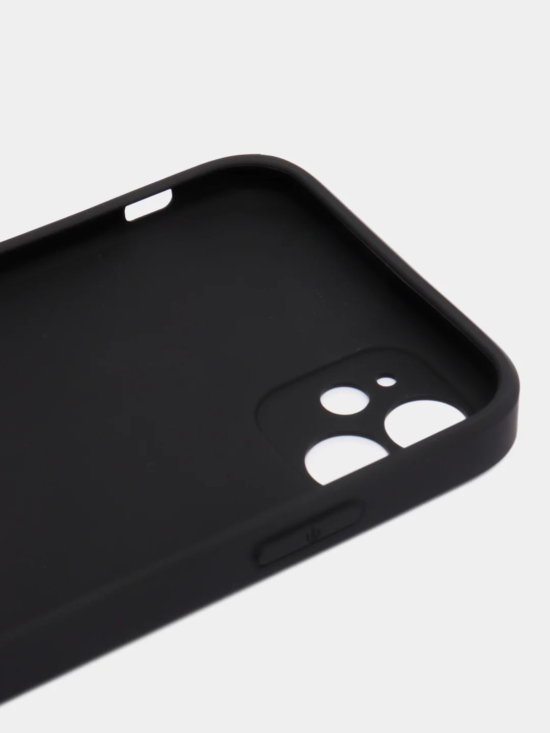 Черный чехол для iPhone 11, силиконовый, со стеклянной панелью