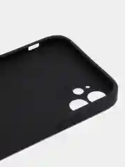 Черный чехол для iPhone 11, силиконовый, со стеклянной панелью