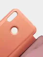 Коралловый чехол-книжка с прозрачным окном Huawei P40/P40 Lite/Y6 2019/P SMART 2021/P30Lite