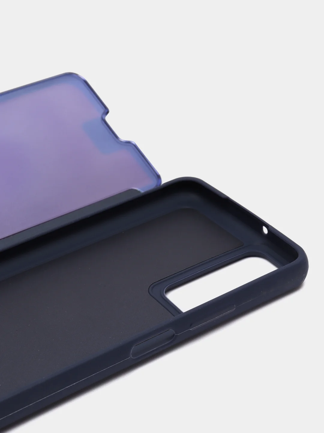 Темно-синий чехол-книжка с прозрачным окном Huawei P40/P40 Lite/Y6 2019/P SMART 2021/P30Lite