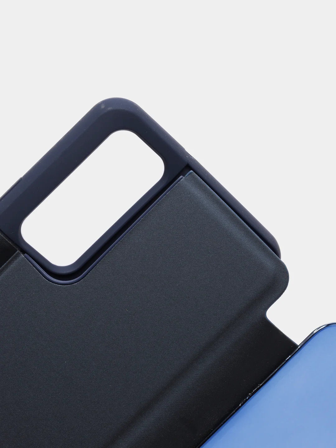 Темно-синий чехол-книжка с прозрачным окном Huawei P40/P40 Lite/Y6 2019/P SMART 2021/P30Lite