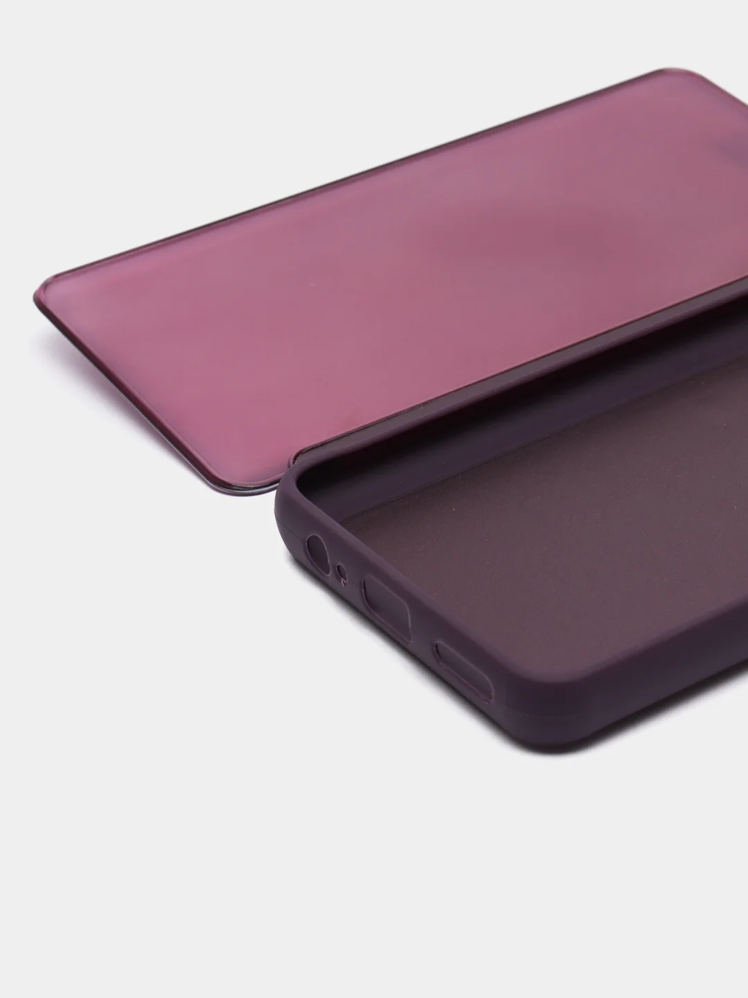 Фиолетовый чехол-книжка с прозрачным окном Huawei P40/P40 Lite/Y6 2019/P SMART 2021/P30Lite