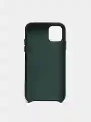 Тёмно-зелёный кожаный чехол накладка для iPhone 11