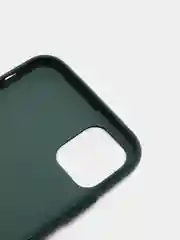 Тёмно-зелёный кожаный чехол накладка для iPhone 11