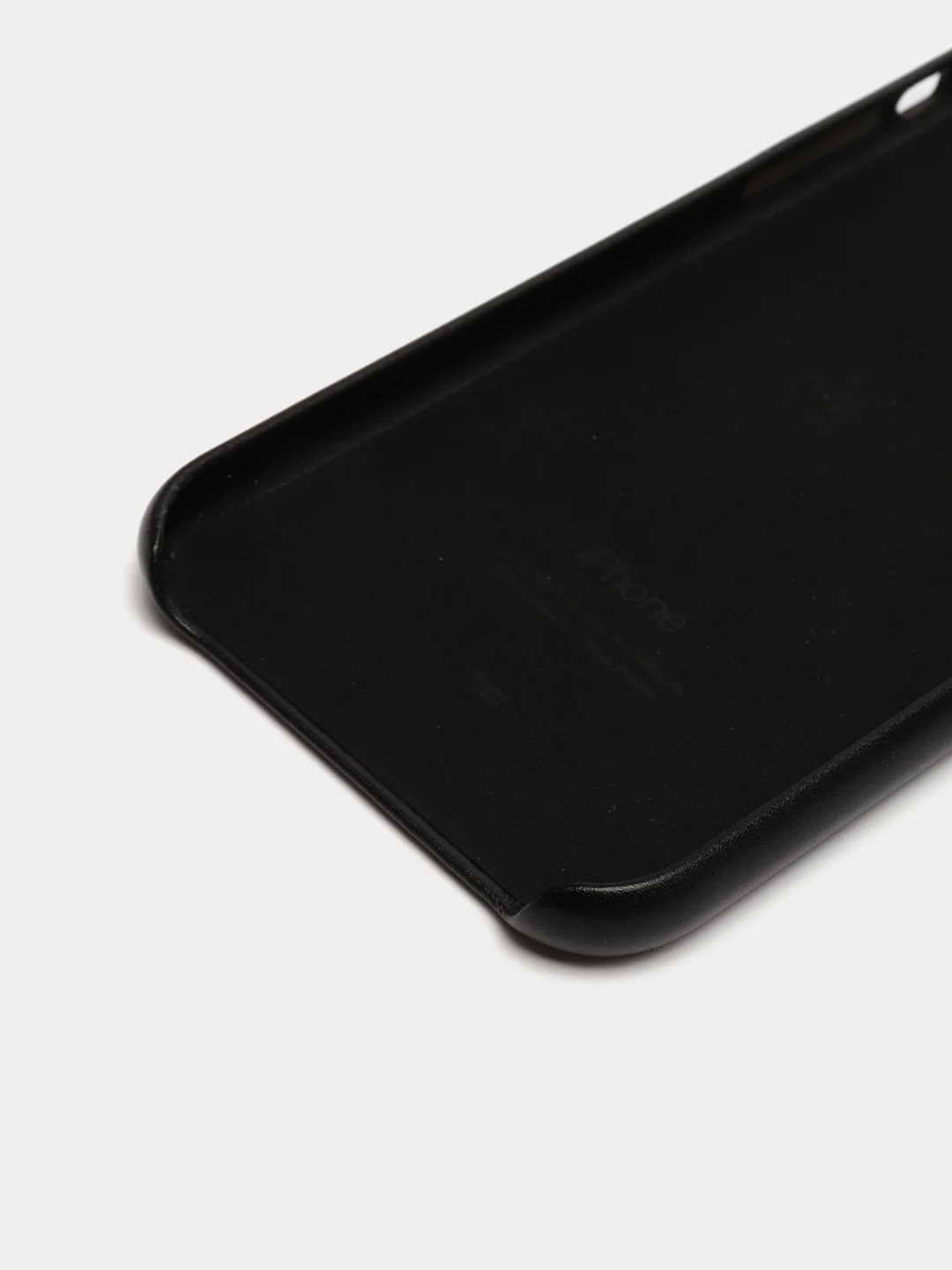 Черный кожаный чехол накладка для iPhone 11