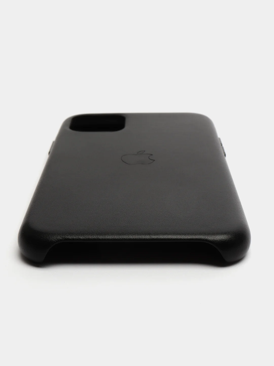 Черный кожаный чехол накладка для iPhone 11