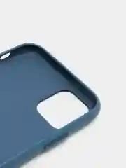 Синий меланж кожаный чехол накладка для iPhone 11