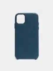 Синий меланж кожаный чехол накладка для iPhone 11