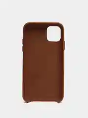 Коричневый кожаный чехол накладка для iPhone 11