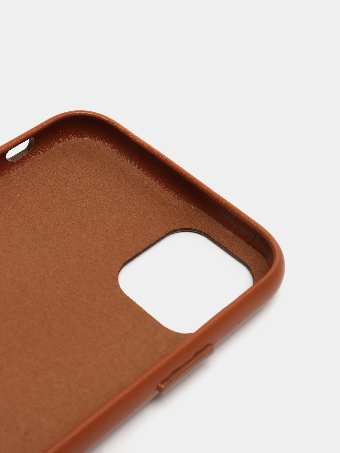 Коричневый кожаный чехол накладка для iPhone 11