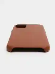 Коричневый кожаный чехол накладка для iPhone 11