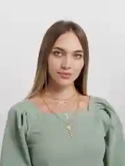 Золотой многоуровневая цепочка на шею с подвесками