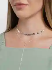 Серебряный цепочка / чокер на шею