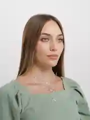 Серебряный многослойная цепочка с подвесками