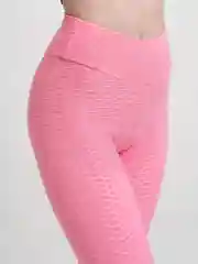 Розовый легинсы женские спортивные, с завышенной талией
