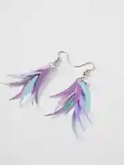 Фиолетовый серьги-перья, 6 цветов