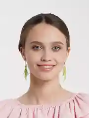 Салатовый серьги-перья, 6 цветов