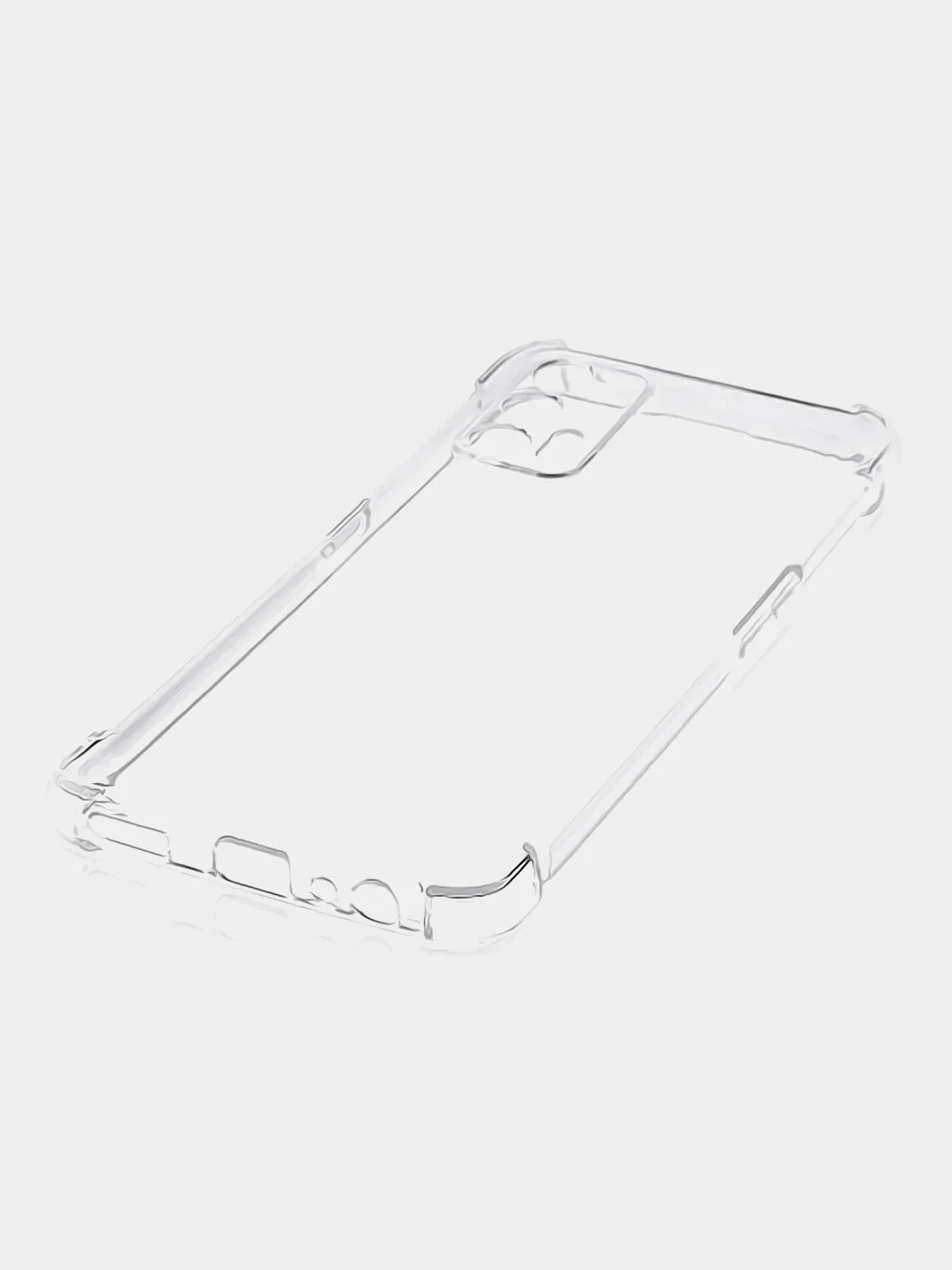 Чехол для Realme GT 5G (Реамле ГТ 5Г), прозрачный противоударный, черный