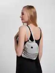 Серый металлик мини рюкзак женский