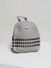 Серый металлик мини рюкзак женский