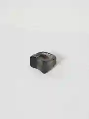 Серый акриловое кольцо-печатка из эпоксидной смолы