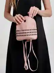 Розовый мини рюкзак женский