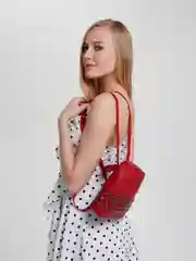 Красный мини рюкзак женский