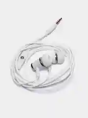 Серебряный наушники с микрофоном