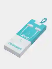 Серебряный наушники с микрофоном