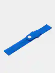Синий ремешок силиконовый с кнопкой для Xiaomi, Amazfit Bip, Samsung, Huawei, 22 мм