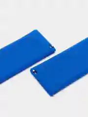 Синий ремешок силиконовый с кнопкой для Xiaomi, Amazfit Bip, Samsung, Huawei, 22 мм