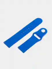 Синий ремешок силиконовый с кнопкой для Xiaomi, Amazfit Bip, Samsung, Huawei, 22 мм