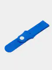 Синий ремешок силиконовый с кнопкой для Xiaomi, Amazfit Bip, Samsung, Huawei, 22 мм