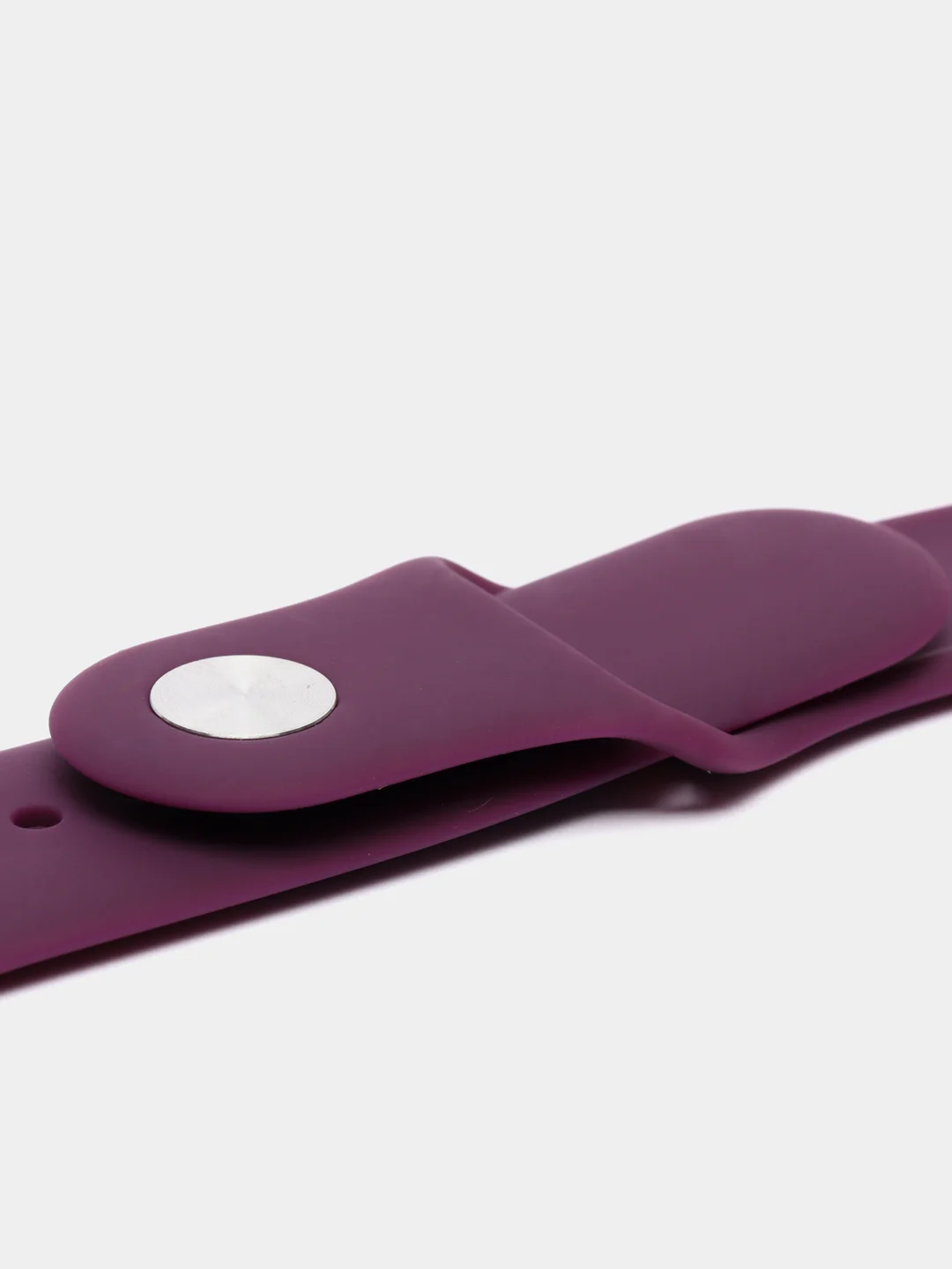 Фиолетовый ремешок силиконовый с кнопкой для Xiaomi, Amazfit Bip, Samsung, Huawei, 22 мм