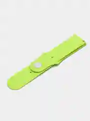 Салатовый ремешок силиконовый с кнопкой для Xiaomi, Amazfit Bip, Samsung, Huawei, 22 мм