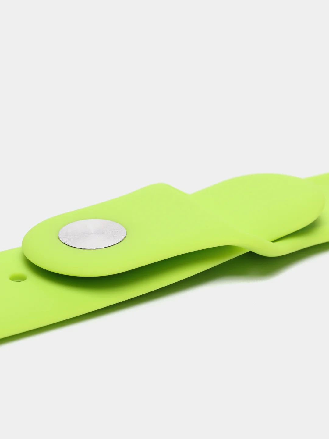 Салатовый ремешок силиконовый с кнопкой для Xiaomi, Amazfit Bip, Samsung, Huawei, 22 мм