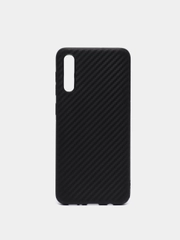 Силиконовый чехол Samsung A50 / A30S, карбон, черный