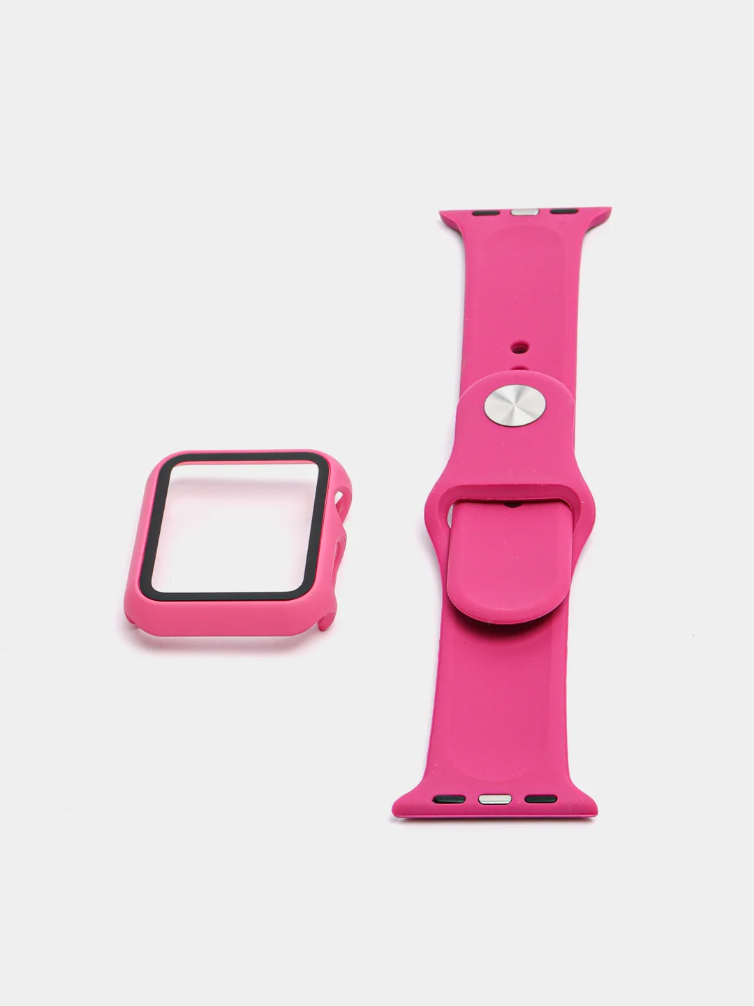 Фуксия силиконовый ремешок для Apple Watch, с корпусом, 38 / 40 / 42 / 44