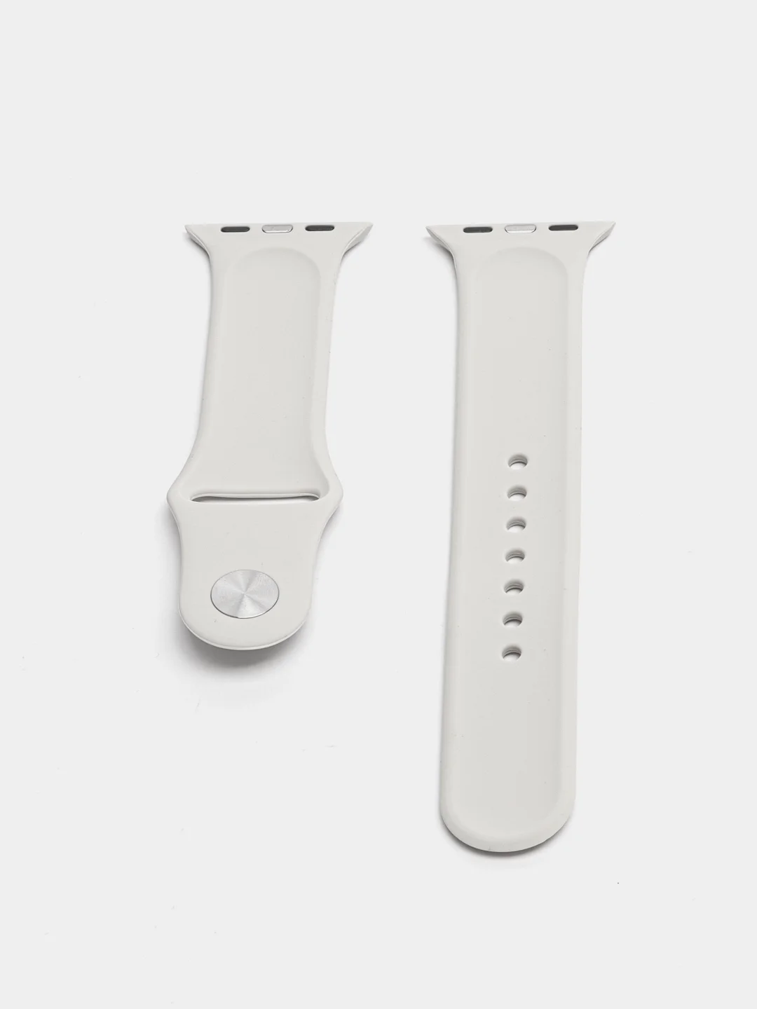 Бежевый ремешок, браслет силиконовый для Apple Watch эпл вотч, на корпус 38/40 мм 42/44мм