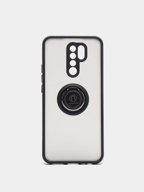 Чехол противоударный Xiaomi Redmi 9 c магнитом и кольцом